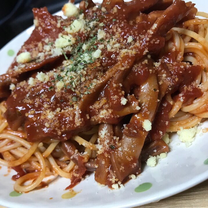 簡単だけど本格的！イカのトマトパスタ！